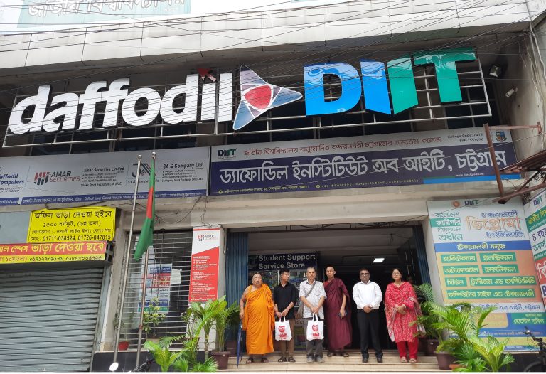 📸 Warm Welcome to 𝐌𝐨𝐚𝐧𝐨𝐠𝐡𝐚𝐫 𝐑𝐞𝐩𝐫𝐞𝐬𝐞𝐧𝐭𝐚𝐭𝐢𝐯𝐞𝐬 at Daffodil Institute of IT, Chattogram!⁣⁣⁣⁣⁣⁣ ⁣⁣⁣⁣⁣⁣ Today, we were honored to welcome the respected members of the Moanoghar Executive Board to our campus: 𝐒𝐡𝐫𝐚𝐝𝐝𝐡𝐚𝐥𝐚𝐧𝐤𝐚𝐫 𝐌𝐚𝐡𝐚𝐭𝐡𝐞𝐫𝐨, President; 𝐁𝐮𝐝𝐝𝐡𝐚𝐝𝐚𝐭𝐭𝐚 𝐌𝐚𝐡𝐚𝐭𝐡𝐞𝐫𝐨, Joint Secretary; and 𝐒𝐡𝐚𝐧𝐭𝐢 𝐌𝐨𝐲 𝐂𝐡𝐚𝐤𝐦𝐚, Procurement Officer.⁣⁣⁣⁣⁣⁣ ⁣⁣⁣⁣⁣⁣ 🔍 They toured our labs, classrooms, and entire campus, expressing positive impressions about the learning environment, tech-enabled facilities, and academic infrastructure at 𝐃𝐈𝐈𝐓 𝐂𝐡𝐚𝐭𝐭𝐨𝐠𝐫𝐚𝐦.⁣⁣⁣⁣⁣⁣ ⁣⁣⁣⁣⁣⁣ We are proud to host representatives of such a socially impactful organization and look forward to future collaborations in the field of education and humanitarian development. ------------------------------------------------------------------- 📸 ড্যাফোডিল ইনস্টিটিউট অব আইটি, চট্টগ্রামে মোয়ানঘর প্রতিনিধিদের শুভ আগমন! আজ আমাদের ক্যাম্পাসে স্বাগত জানাই মোয়ানঘর নির্বাহী বোর্ডের সভাপতি শ্রদ্ধালংকার মহাথেরো, যুগ্ম সম্পাদক বুদ্ধদত্ত মহাথেরো এবং প্রোকিউরমেন্ট অফিসার শান্তি ময় চাকমা-কে। 🔍 তারা আজ আমাদের ল্যাব, ক্লাসরুম ও সমগ্র ক্যাম্পাস ঘুরে দেখেছেন এবং DIIT Chattogram-এর শিখন পরিবেশ, প্রযুক্তিনির্ভর সুবিধা ও একাডেমিক কাঠামো সম্পর্কে ইতিবাচক মত প্রকাশ করেছেন। আমরা গর্বিত এমন একটি সমাজ উন্নয়নমূলক প্রতিষ্ঠানের প্রতিনিধিদের স্বাগত জানাতে পেরে এবং ভবিষ্যতে শিক্ষা ও মানবিক উন্নয়নের ক্ষেত্রে একসাথে কাজ করার আশাবাদ ব্যক্ত করছি। #DIITChattogram #Moanoghar #CampusVisit #EducationForAll #SocialImpact #DaffodilGroup #DigitalEducation #CHT #UnityInDiversity #শিক্ষার_জন্য_একতা