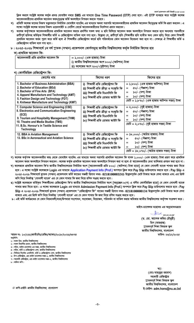 Apply now for 1st Year Honours (Professional) Admission 2025–26 under National University at Daffodil Institute of IT, Chattogram. Programs include BSc in CSE and BBA with quality education and skill development.