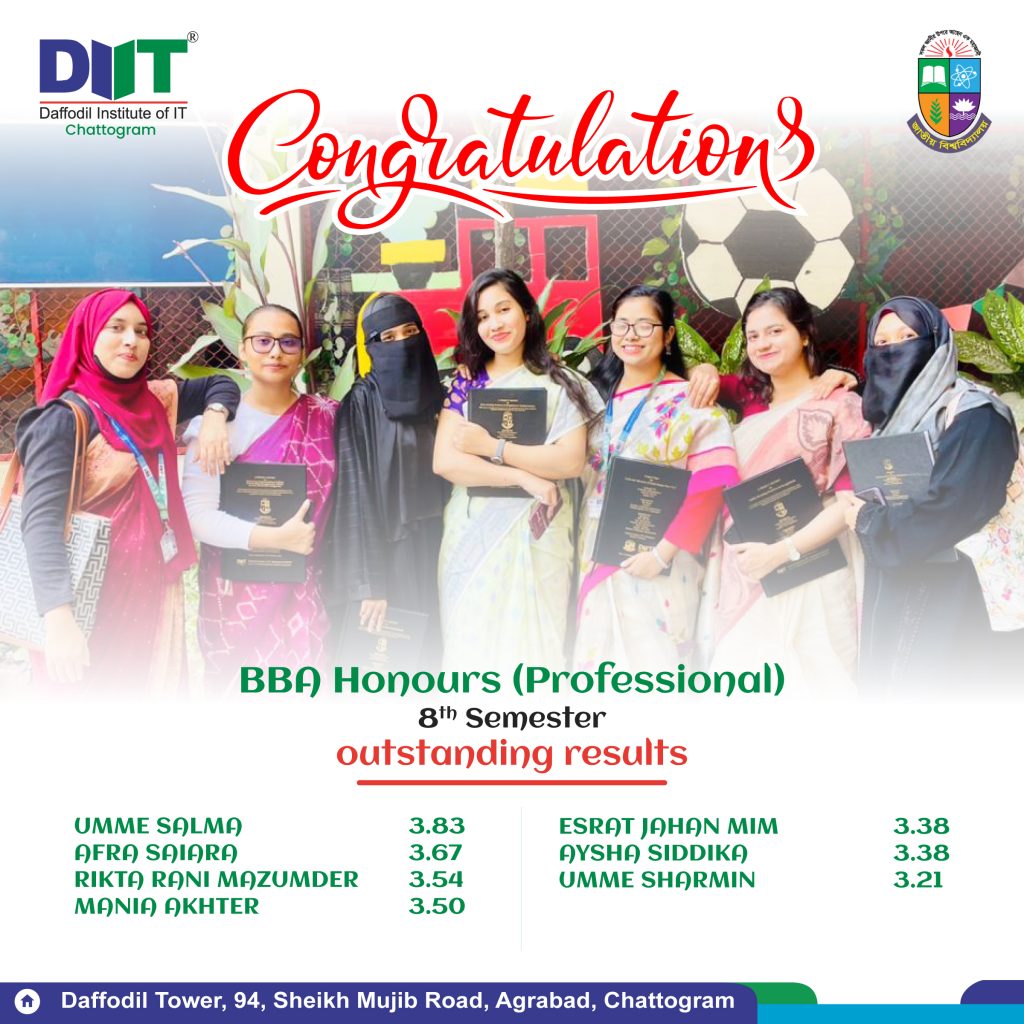 DIIT Chattogram 100% Pass First Class